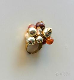 Anello regolabile con perline