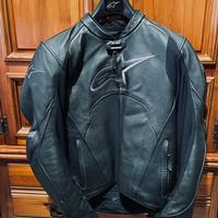 Giacca moto in pelle traforata Alpinestar