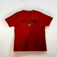 Tommy Hilfiger 100% cotton red L T-shirt with fron