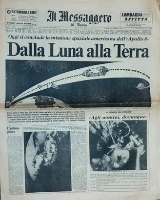 Raccolta 4 giornali Il Messaggero – Apollo, Luna