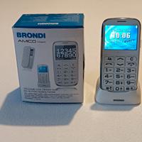 Cellulare AMICO ELEGANT Brondi bianco con cover