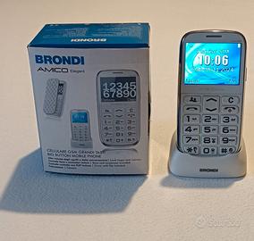Cellulare AMICO ELEGANT Brondi bianco con cover