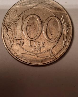 Moneta Repubblica Italiana   100 Lire datata 1998