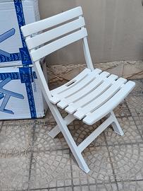 Sedie pieghevoli plastica bianca BiKY
