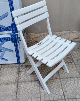 Sedie pieghevoli plastica bianca BiKY