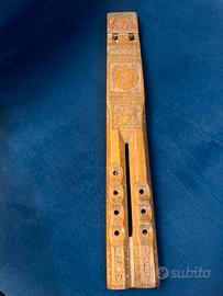 Antico Flauto Jugoslavo doppio intagliato a mano