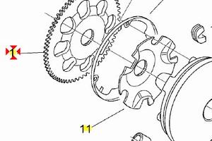Corona avviamento elettronico Aprilia Mojito 50 AP