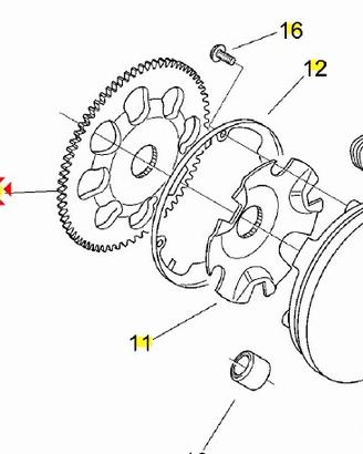 Corona avviamento elettronico Aprilia Mojito 50 AP