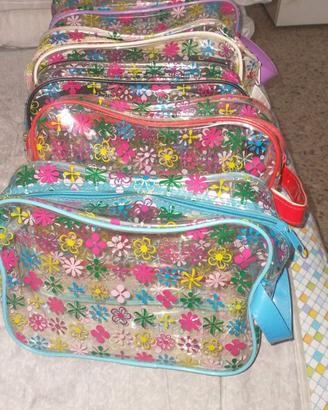 Stock 5 Borse Toilette per Uomo Donna Beauty Case 