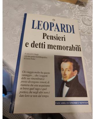 libro Leopardi pensieri e detti memorabili