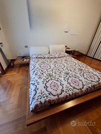 Letto matrimoniale ciliegio