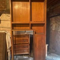 Libreria stile liberty legno