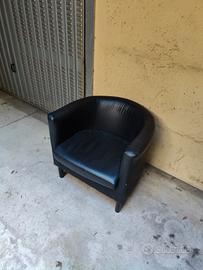 du poltrone da sala d'attesa colore nero sedia 