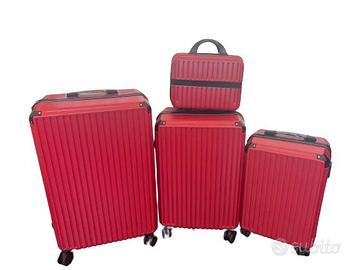 SET DI 4 PEZZI DI VALIGIE ,TROLLEY RIGIDI