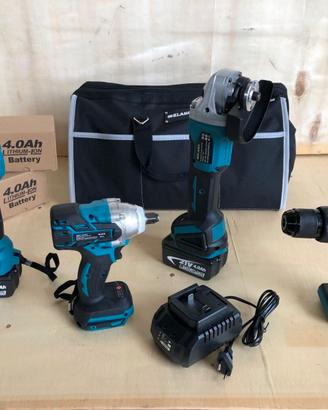 Kit 4 elettroutensili a batteria