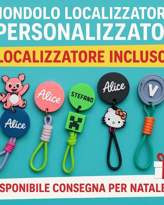 Ciondolo localizzatore personalizzaro nome