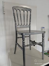 Sedia in Polietilene AltaDensità Grigio Argentato