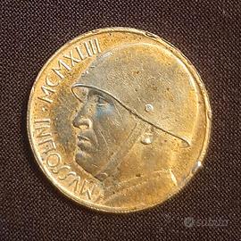 Moneta celebrativa da  20 lire con Mussolini