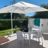 Ombrellone decentrato