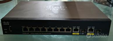 Switch Cisco SG350-10P Manage 10-Port Gigabit PoE+