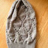 Berretto Slouchy in Cashmere - Lavorazione a Rombi