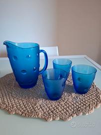 Set bicchieri e brocca vintage
