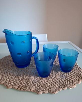 Set bicchieri e brocca vintage