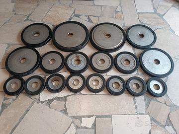 SET dischi ghisa 116kg 50mm pesi olimpico