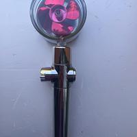 Soffione doccia alta pressione con ventola rossa