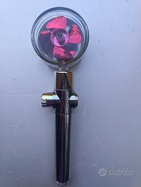 Soffione doccia alta pressione con ventola rossa