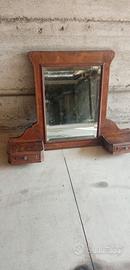 SPECCHIO CON VETRI MOLATI E CASSETTI