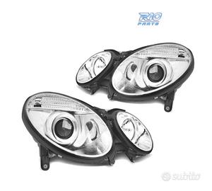 FARI PER MERCEDES CLASSE E W211 06-09 FONDO CROMAT