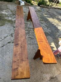 Panche in legno massiccio