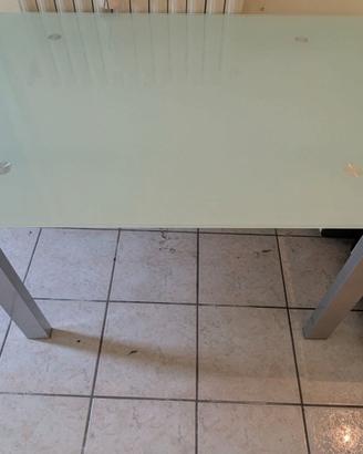 tavolo vetro x 6 con sedie salotto bianche
