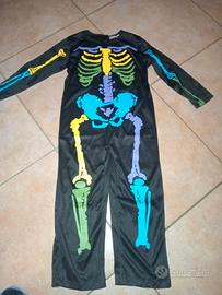 vestito scheletro per halloween 4/6 anno