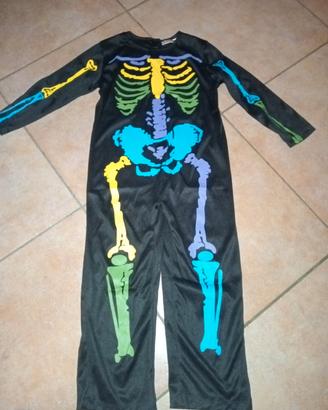 vestito scheletro per halloween 4/6 anno