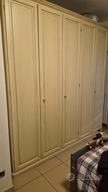 Armadio 6 ante stile classico color crema