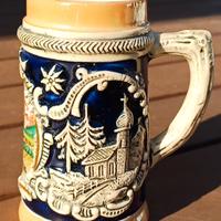 boccale birra vintage in ceramica-cortina