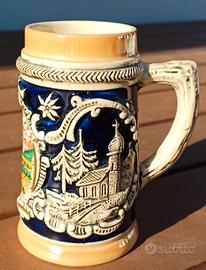 boccale birra vintage in ceramica-cortina