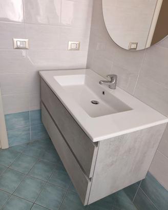 bagno lavandino specchio