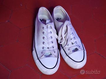 Scarpe tipo "Converse" bianche numero 40