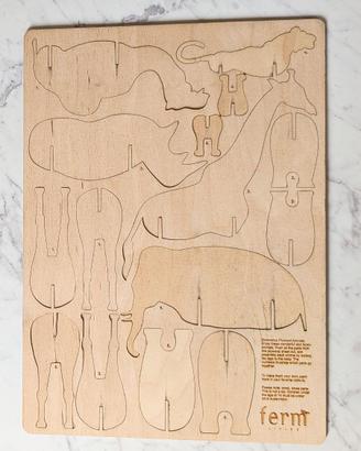 Set Decorative Plywood Animals - Ferm Living