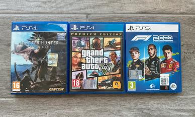 Giochi PS4/PS5: GTA5, F1, MHW