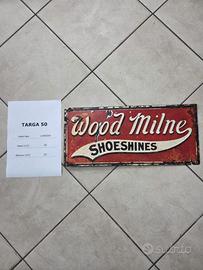 Rara targa vintage Wood-Milne