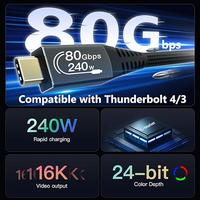 Cavo USB5 Thunderbolt 5 240W 80Gbps 16K@60Hz NUOVO