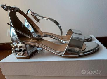 Sandali argento Ovye tacco gioiello n 36