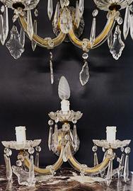 Coppia di applique in vetro di Murano, anni '50