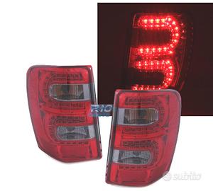 FANALI A LED JEEP GRAND CHEROKEE 99-05 ROSSO AFFUM