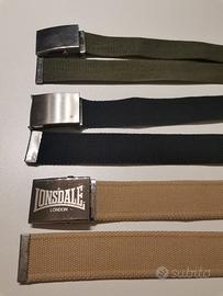 3 Cinture LONSDALE e CELIO fibbia militare
