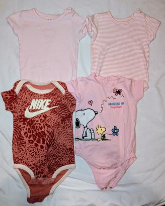Set 4 body manica corta neonata
